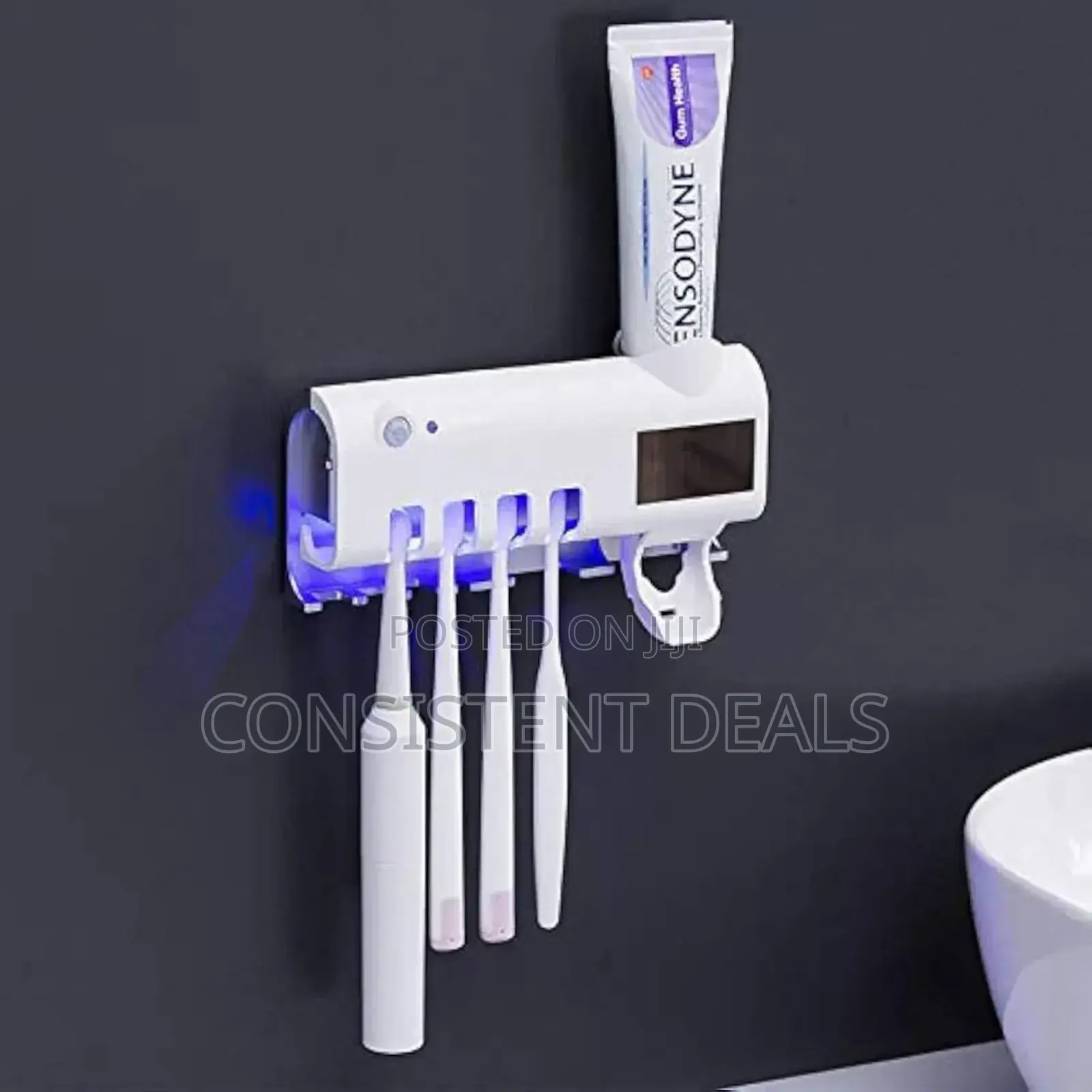 Multifunction Toothbrush Sterilizer and Toothpaste Dispenser