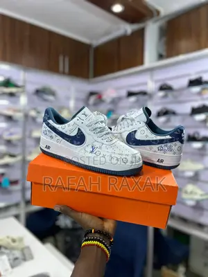 Nike Air Force 1 X Louis Vuitton Denim Sneakers