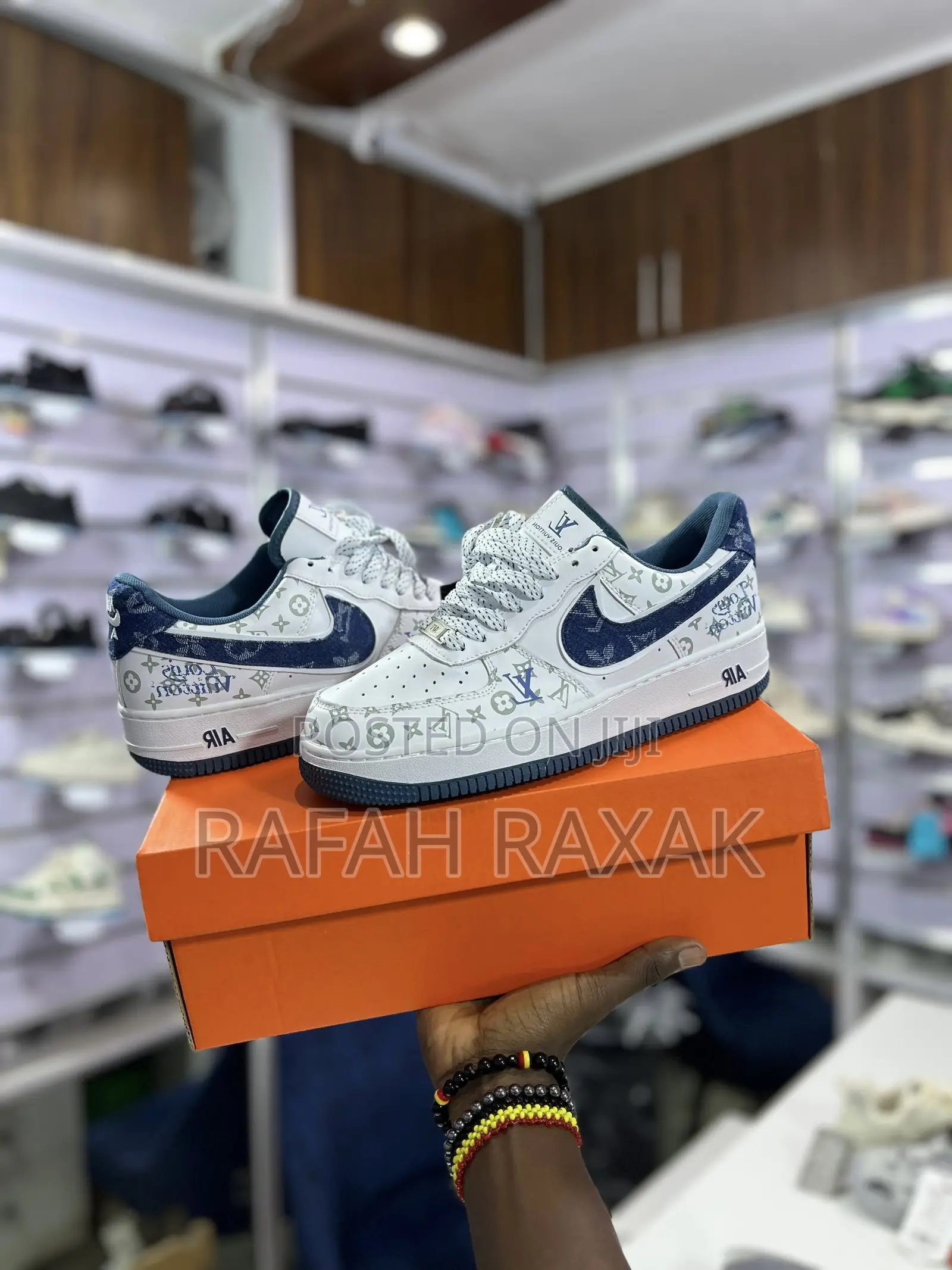 Nike Air Force 1 X Louis Vuitton Denim Sneakers