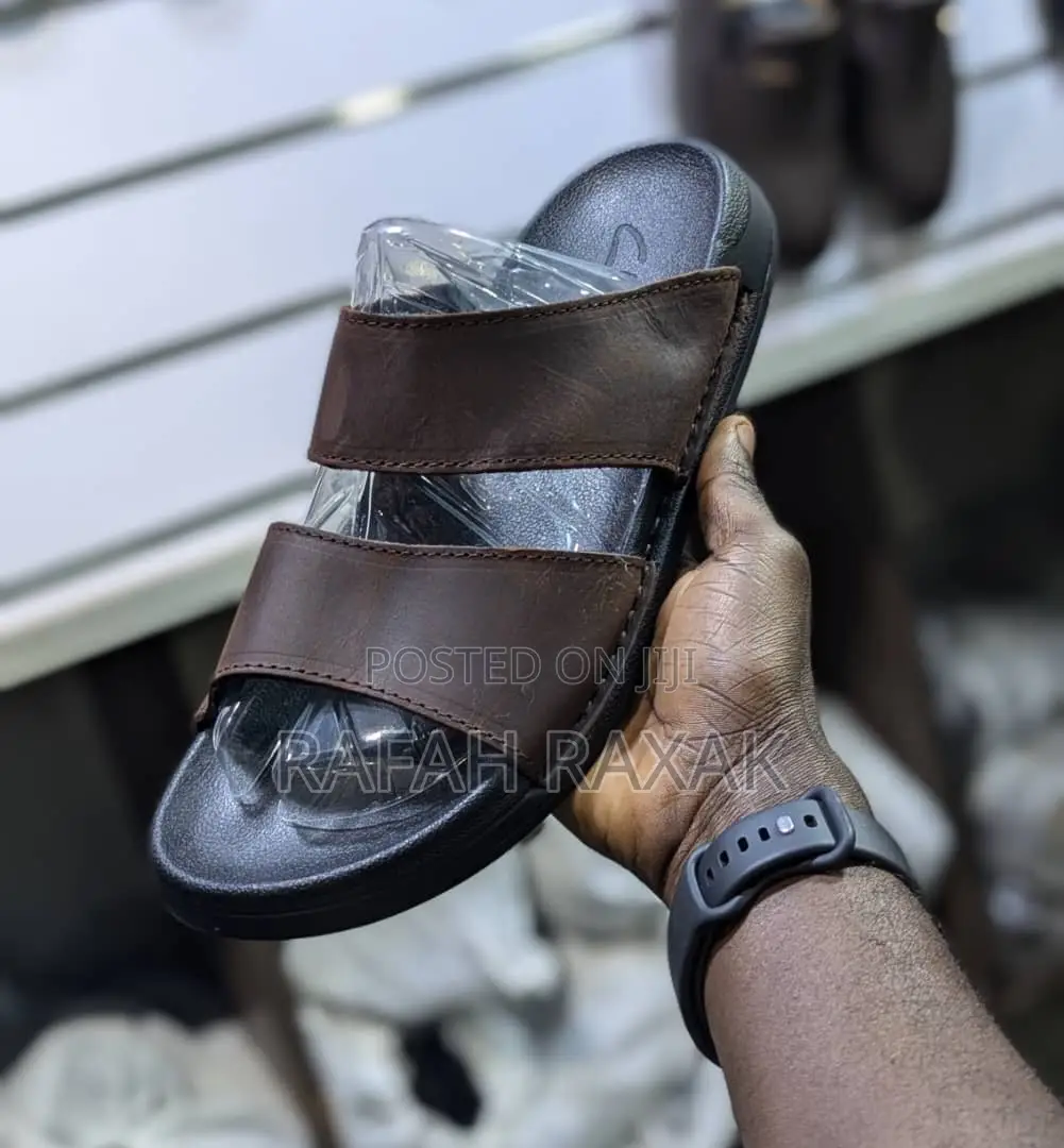 Original Brown Clarks Double Strap Leather Sandals