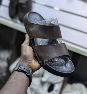 Original Brown Clarks Double Strap Leather Sandals