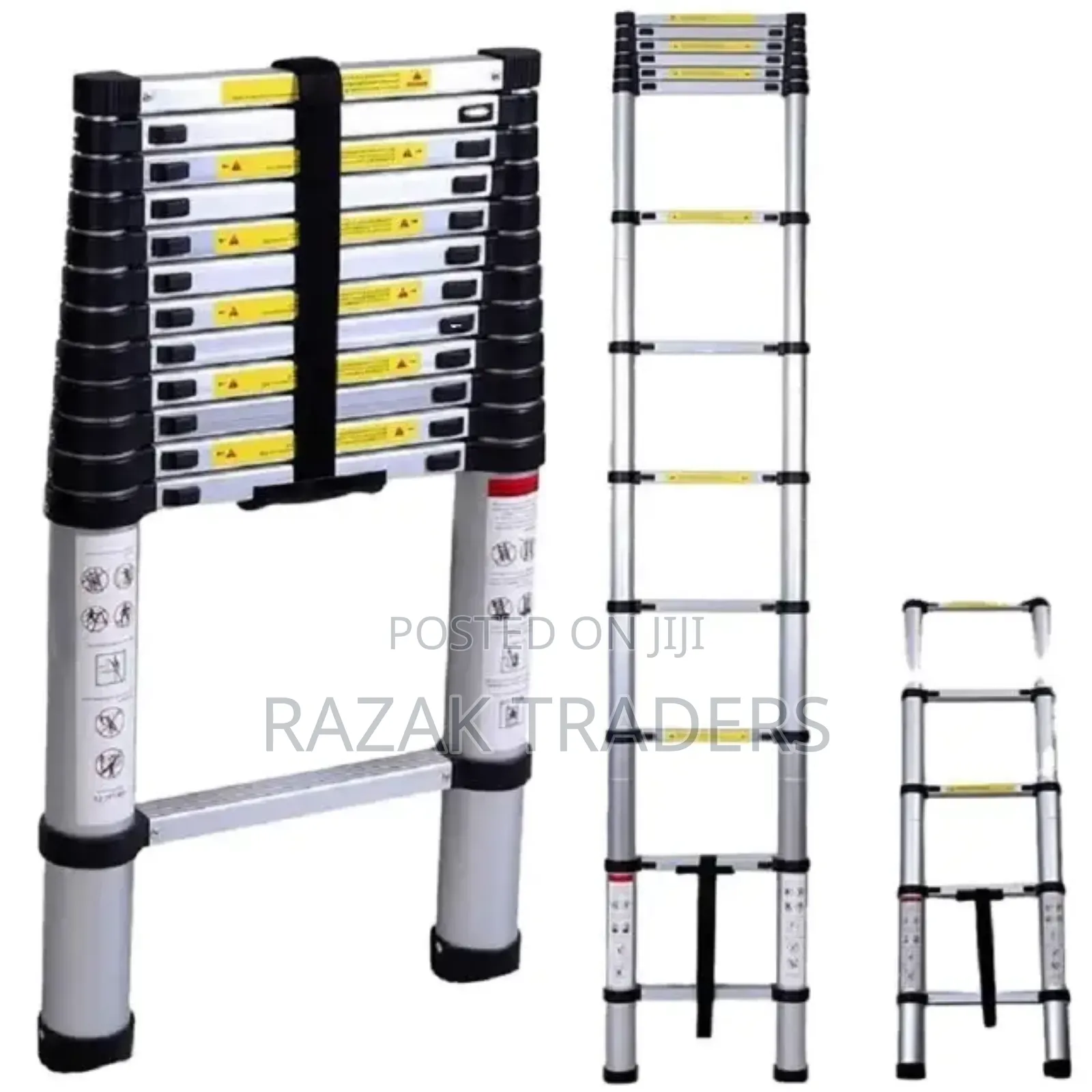 3.8meters Aluminium Telescopic Extension Ladder 13steps