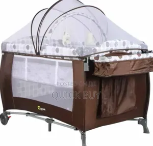 Baby's Luxury Playpen With Toys, Mosquito Net, Storage Tray