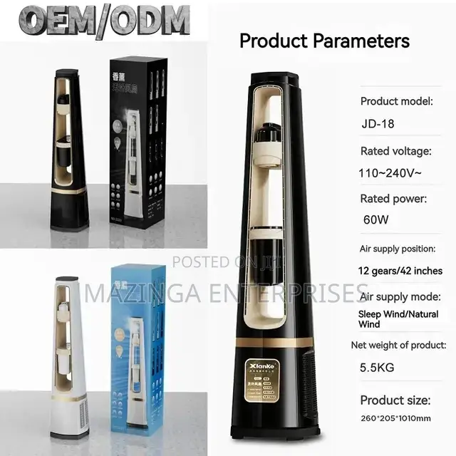 BOMA 5n1 Bladeles Difuser Water Drop Humidifier Tower Fan