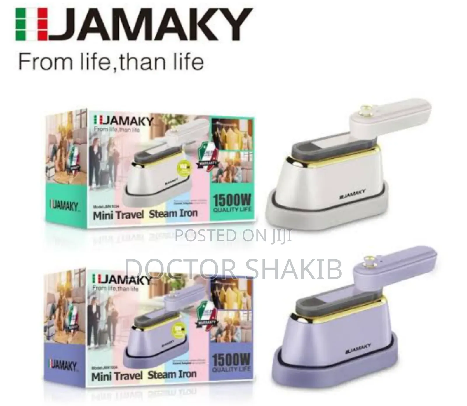 Jamaky Mini Travel Steam Iron-New
