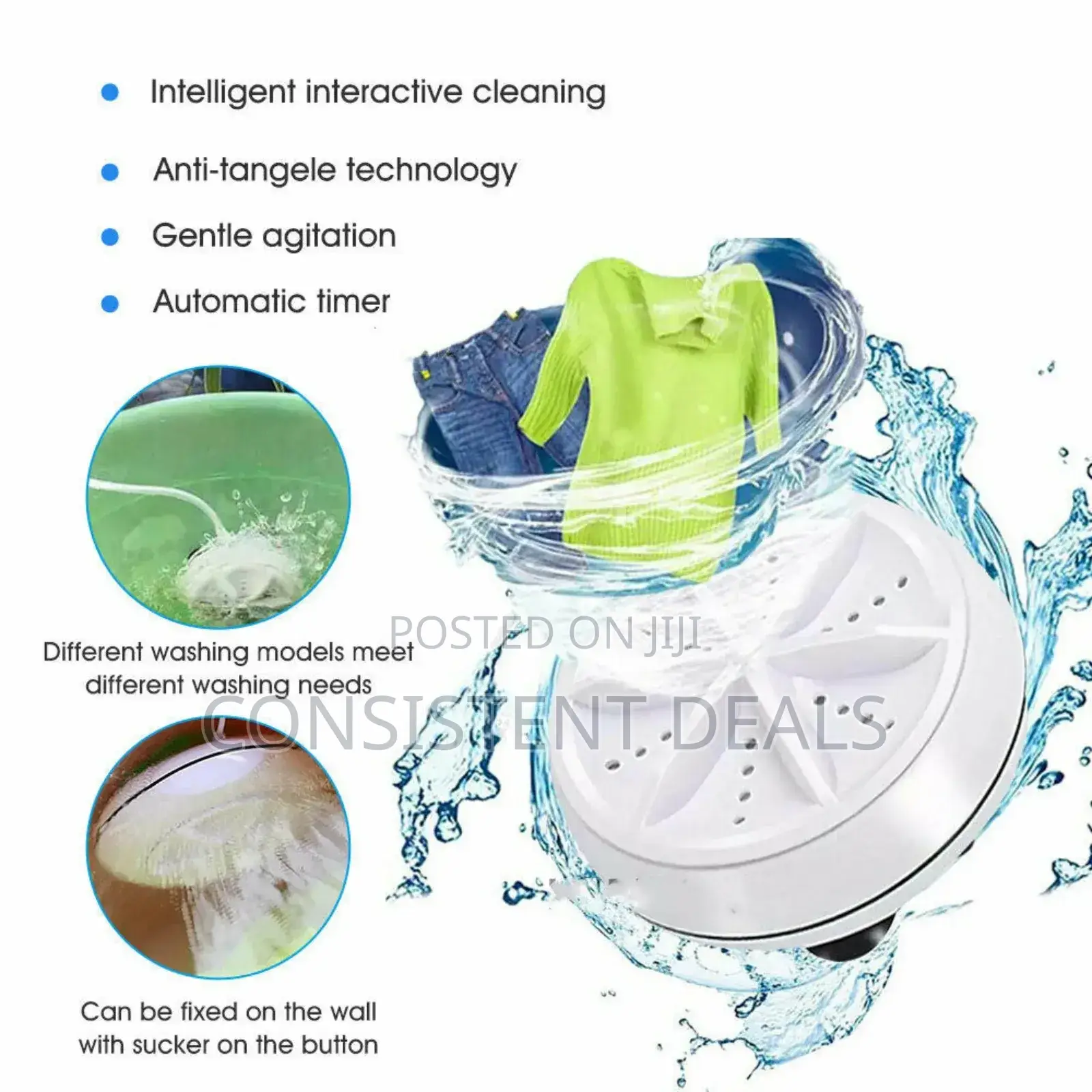 Mini Portable Ultrasonic Turbine Washer