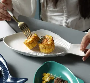 Fish Plate Tray Dinner, Platter, Bowl- White