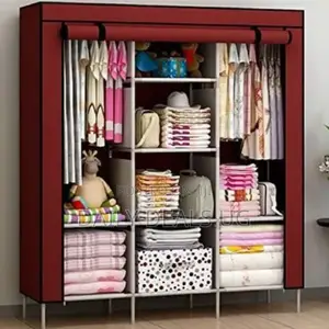 3 Column Cloth Frame Portable Wardrobe