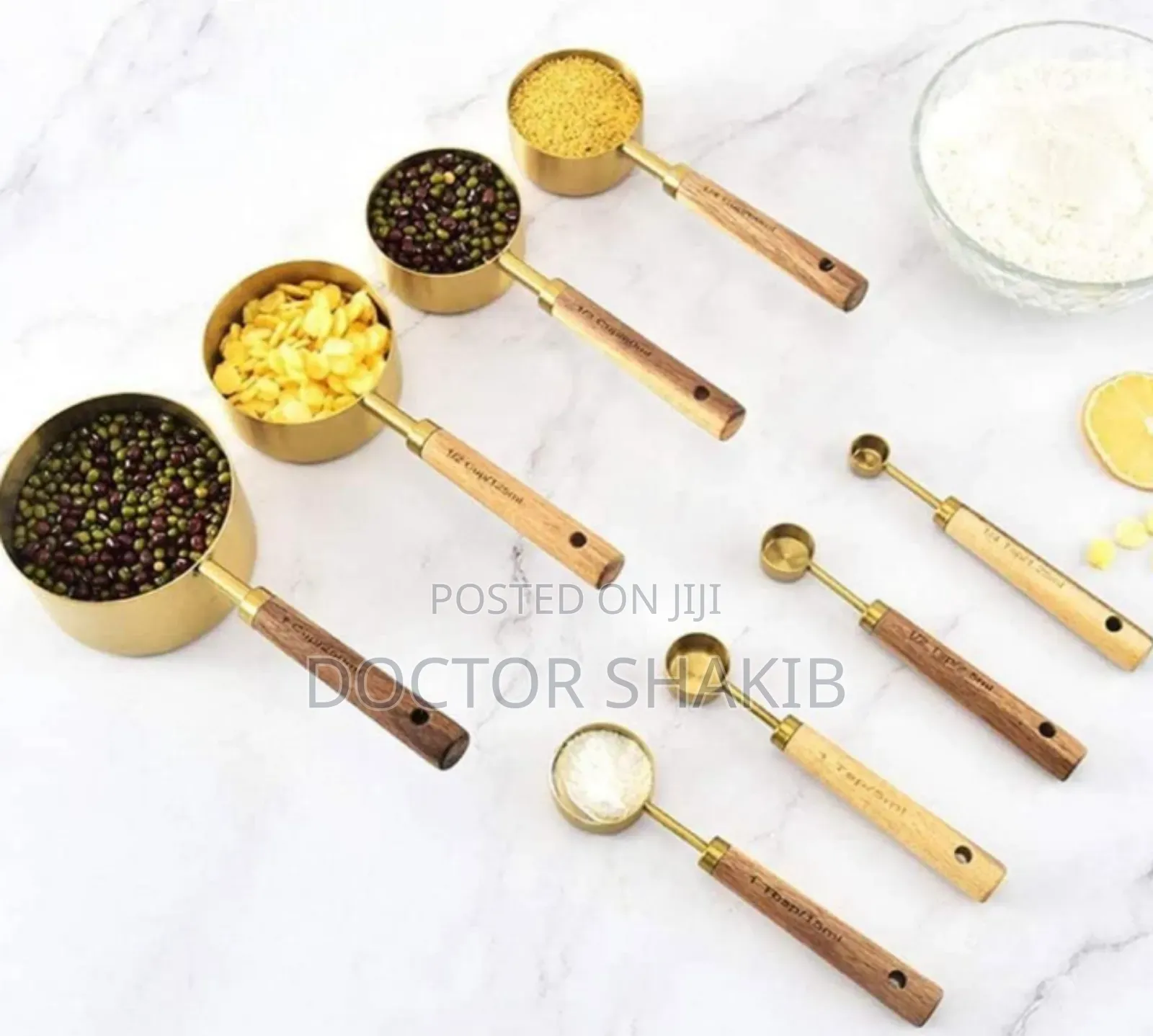 Teaspoon Measure Set With Wooden Handle