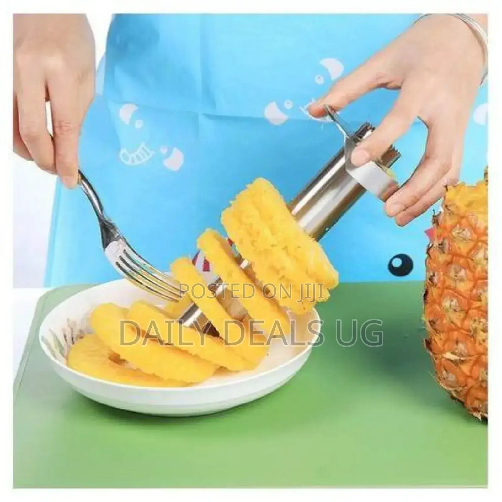 Easy Slice Pineapple Slicer/Peeler and Corer - Silver