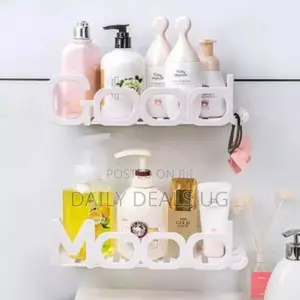 2 Piece Wall Mounted Bathroom Shelf Rack Holder