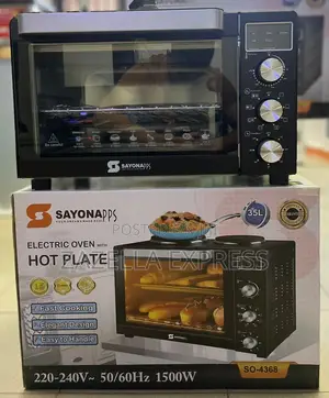Sayona 45L Electric Oven With Hot Plate