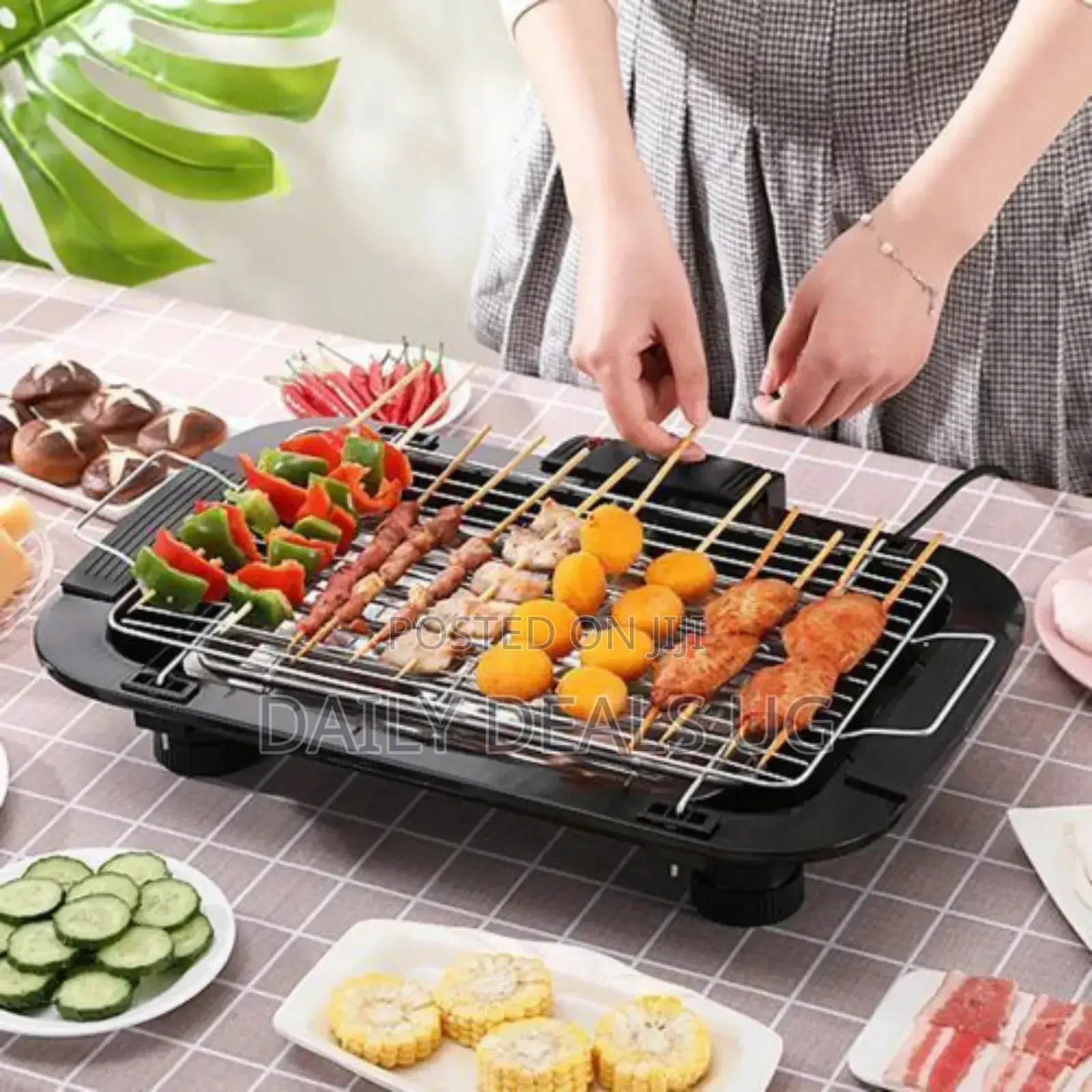 Smokeless Electric Barbecue Grill-Black