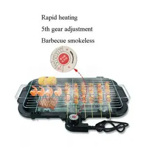 Smokeless Electric Barbecue Grill-Black