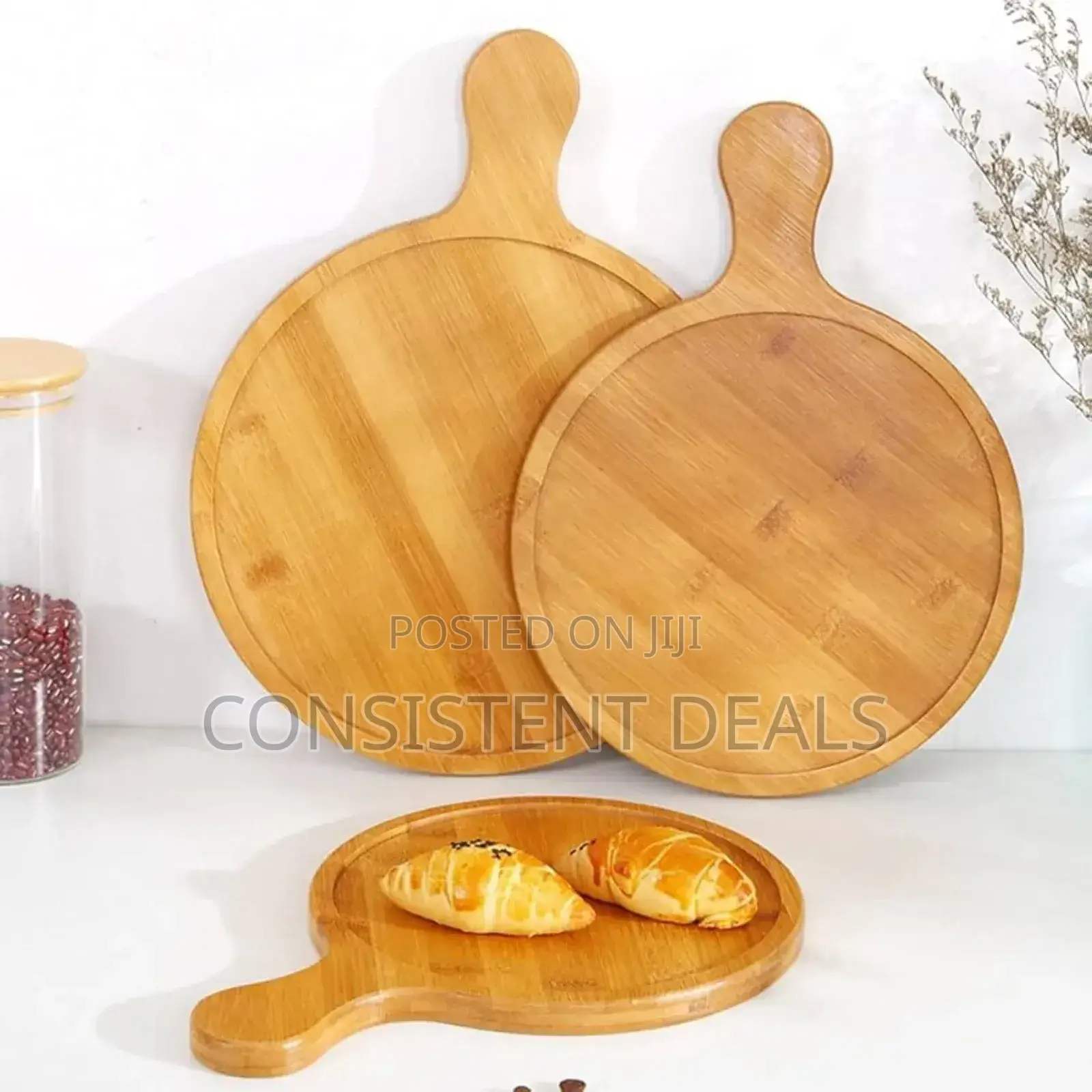 3pcs Bamboo Pizza Plates
