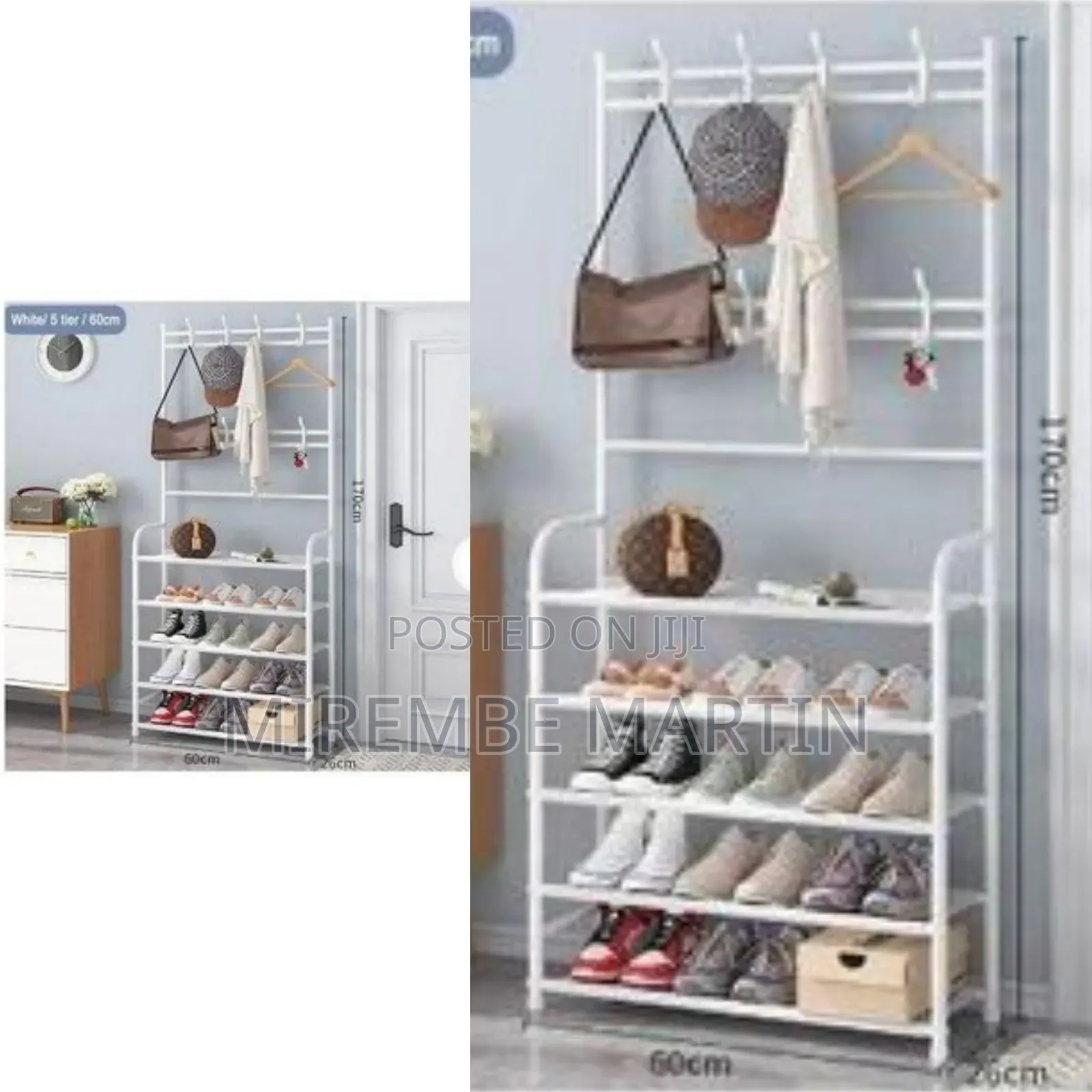 Metallic Hat Shoes Rack
