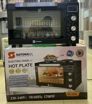 Sayona Electric Oven With Hotplates (45L)