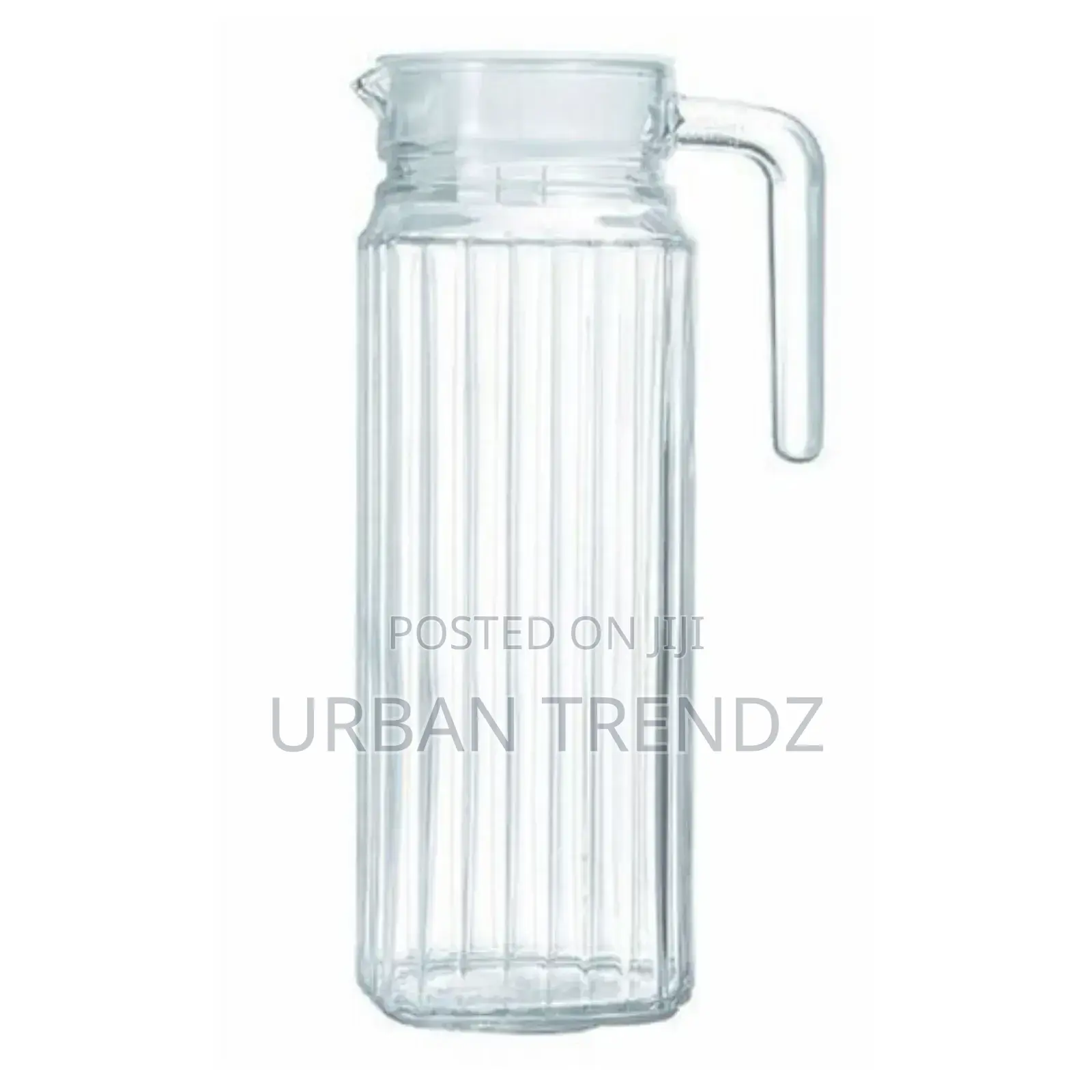 Glass Jug With Unique Design 1.2 Liters-Transparent