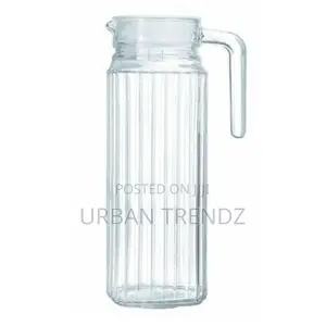 Glass Jug With Unique Design 1.2 Liters-Transparent