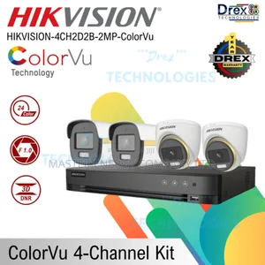 4 Channel Cameras System Full Kit Colorvu Koi