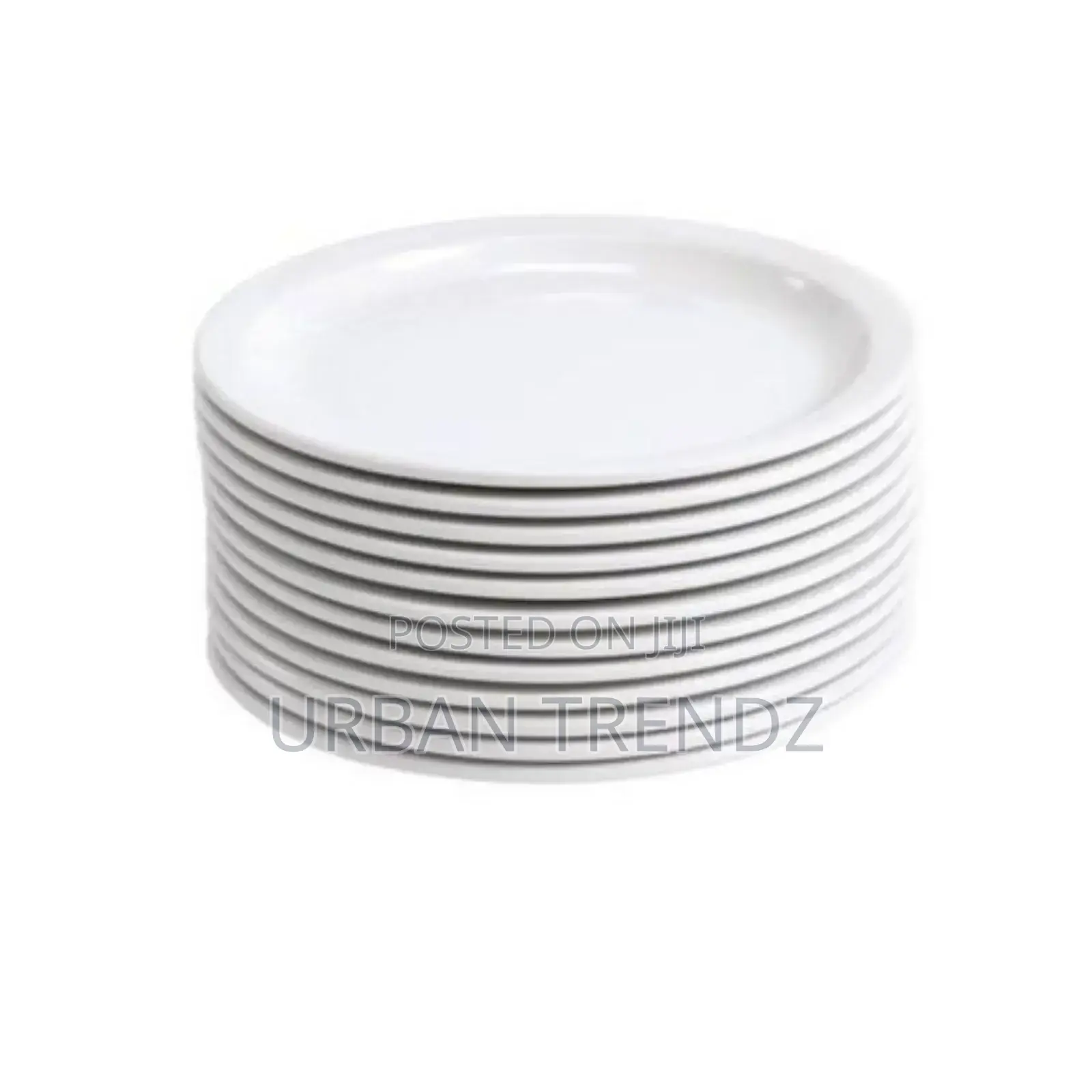 12 Pieces Melamine Dinner Plates With a Unique Design-White