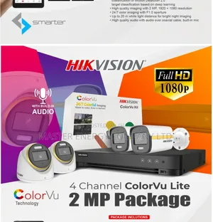 4 Cameras System Full Kit 2mp Colorvu Basaf