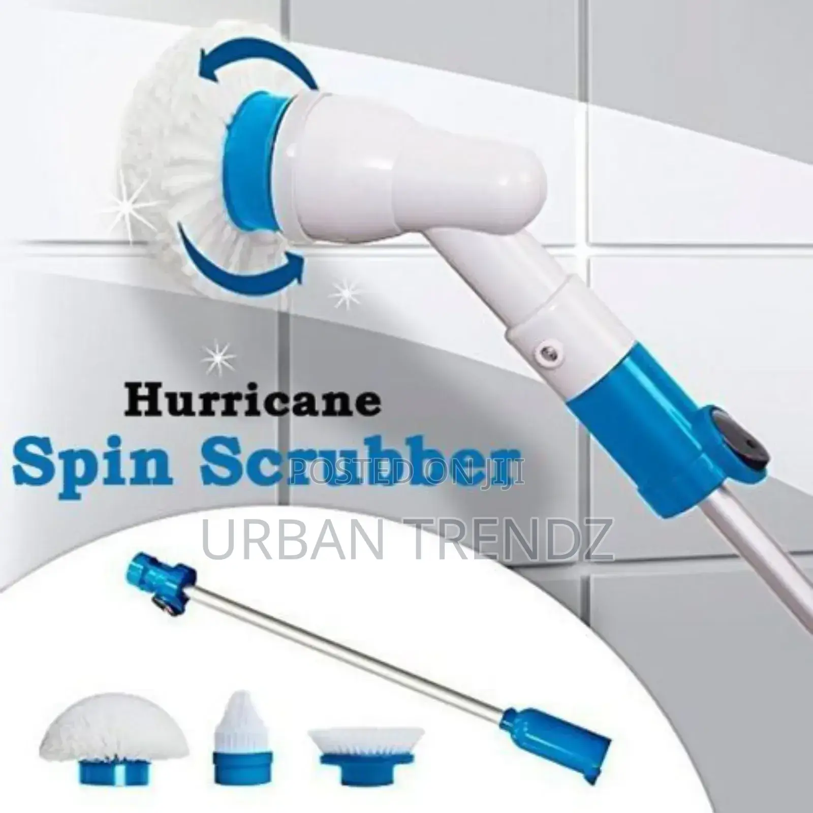 Hurricane Spray Spin Tile Scrubber Floor Mop Cleaner Brush