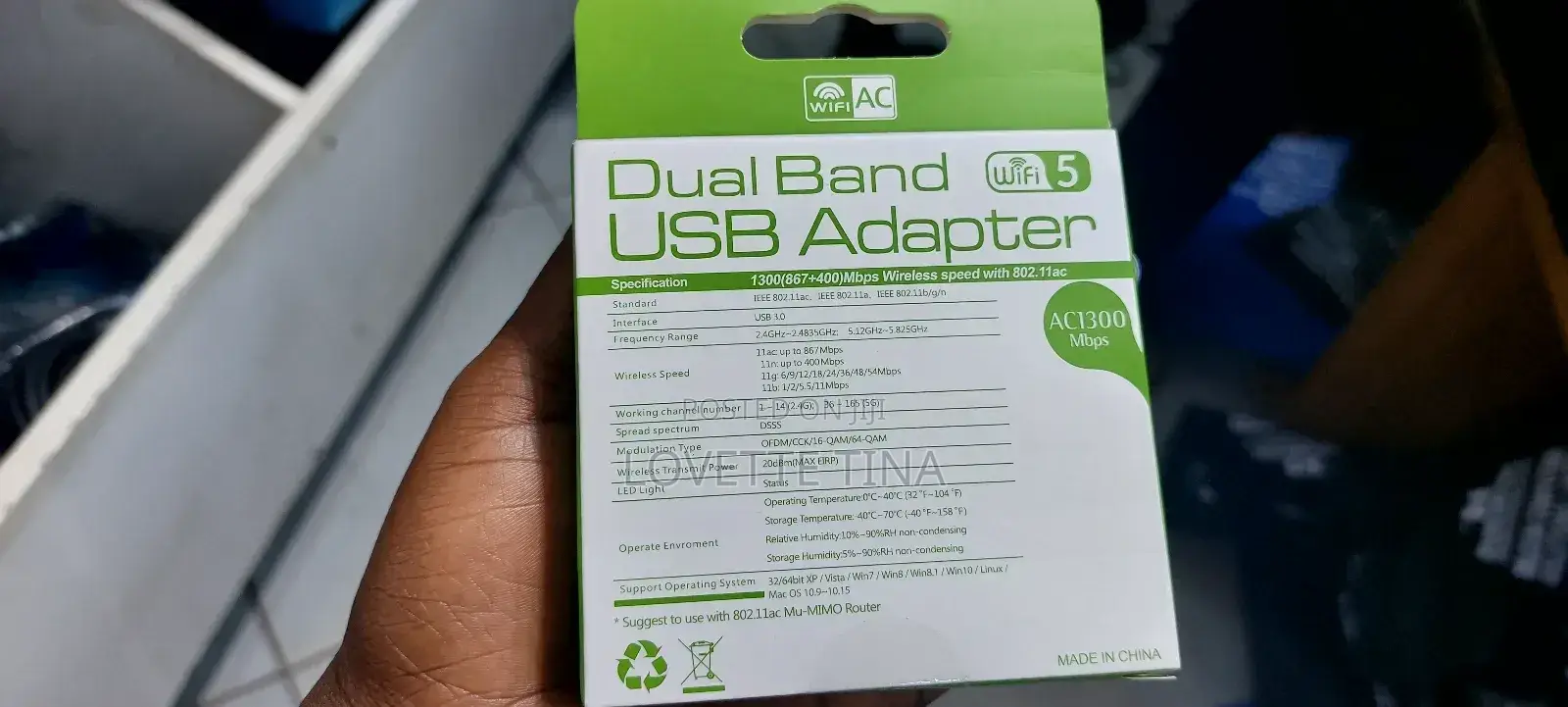 Wwifi Adapters 1300mbps Dual Band