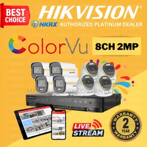 8 Cameras System 2mp Full Kit Colorvu Juv
