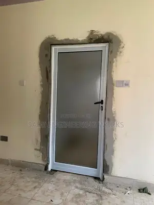 Full Glass Aluminum Bathroom Door