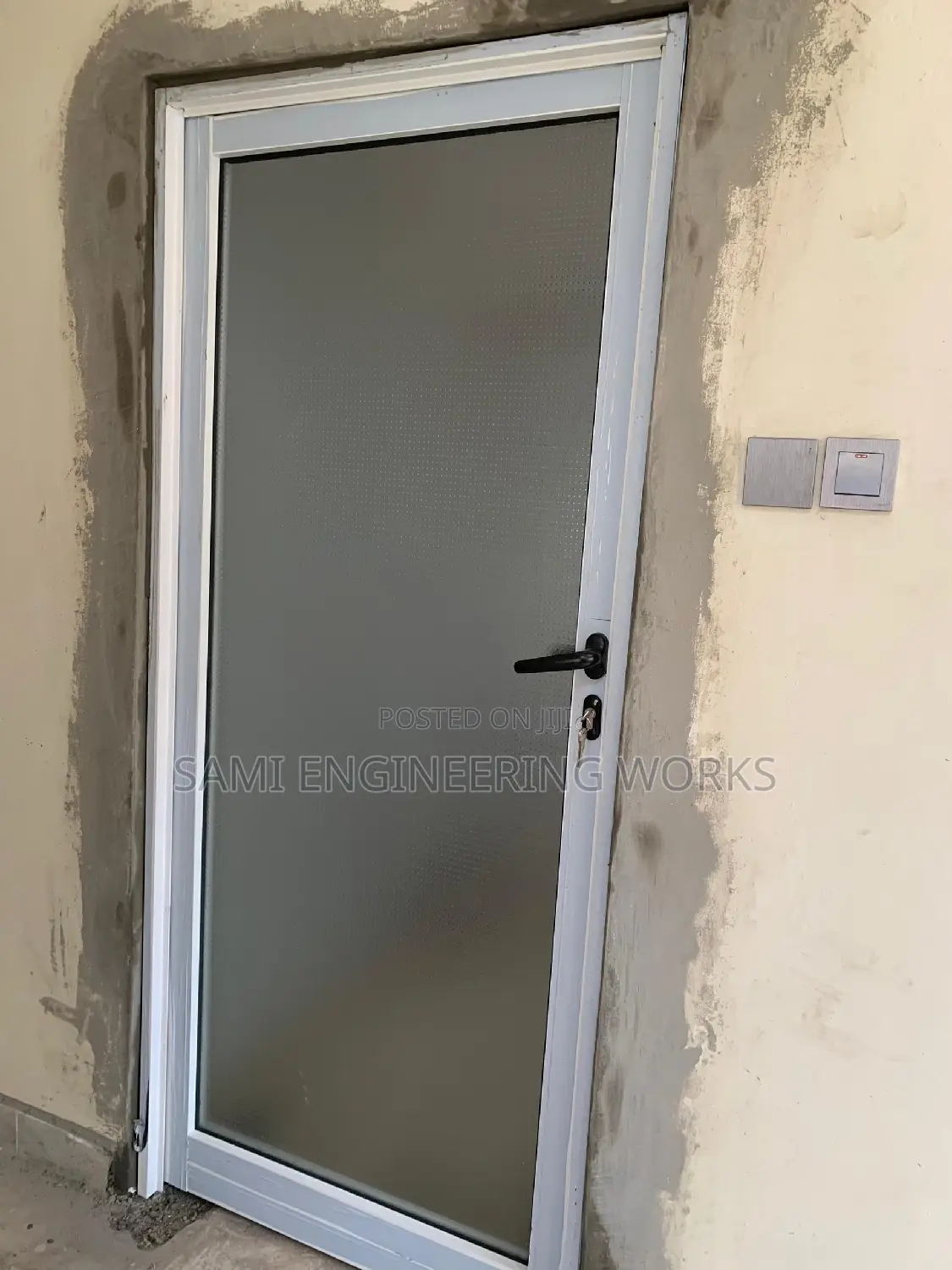 Full Glass Aluminum Bathroom Door