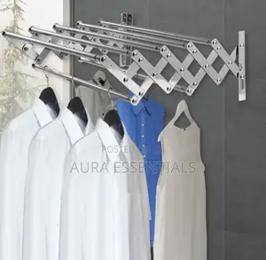 Wall Mounted Extendable Clothes Drying Pole