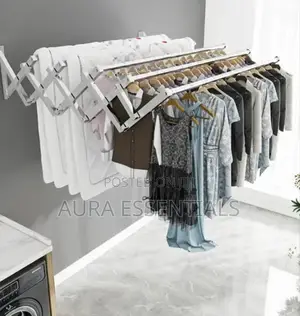 Wall Mounted Extendable Clothes Drying Pole