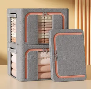 Large Capacity Foldable Fabric Storage Box (3 Pcs)