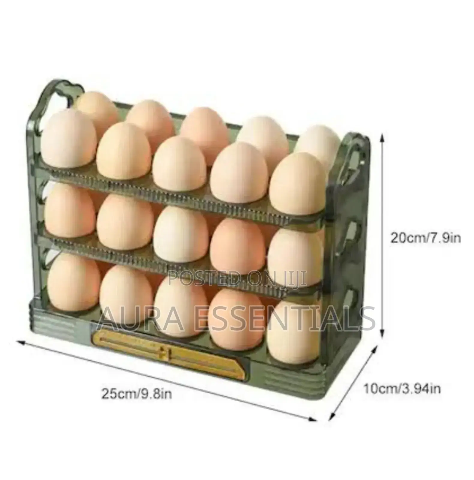 3 Levels Egg Storage Box Space Saving Egg Box Container