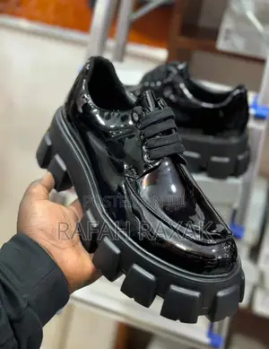 Original Men’S Luxurious Prada Shinny Mirror Big Sole Shoe