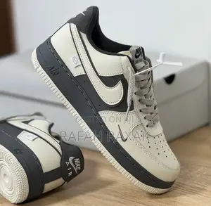 Unisex Nike Air Force 1 Low 07 Off-White/Grey/Black Sneakers