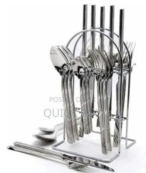 Exquisite Stylish Stainless 24pcs Dinner Cutlery + Stand