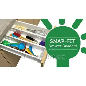SNAP Drawer Divider Kitchen Organizer Cutlery Tray-White