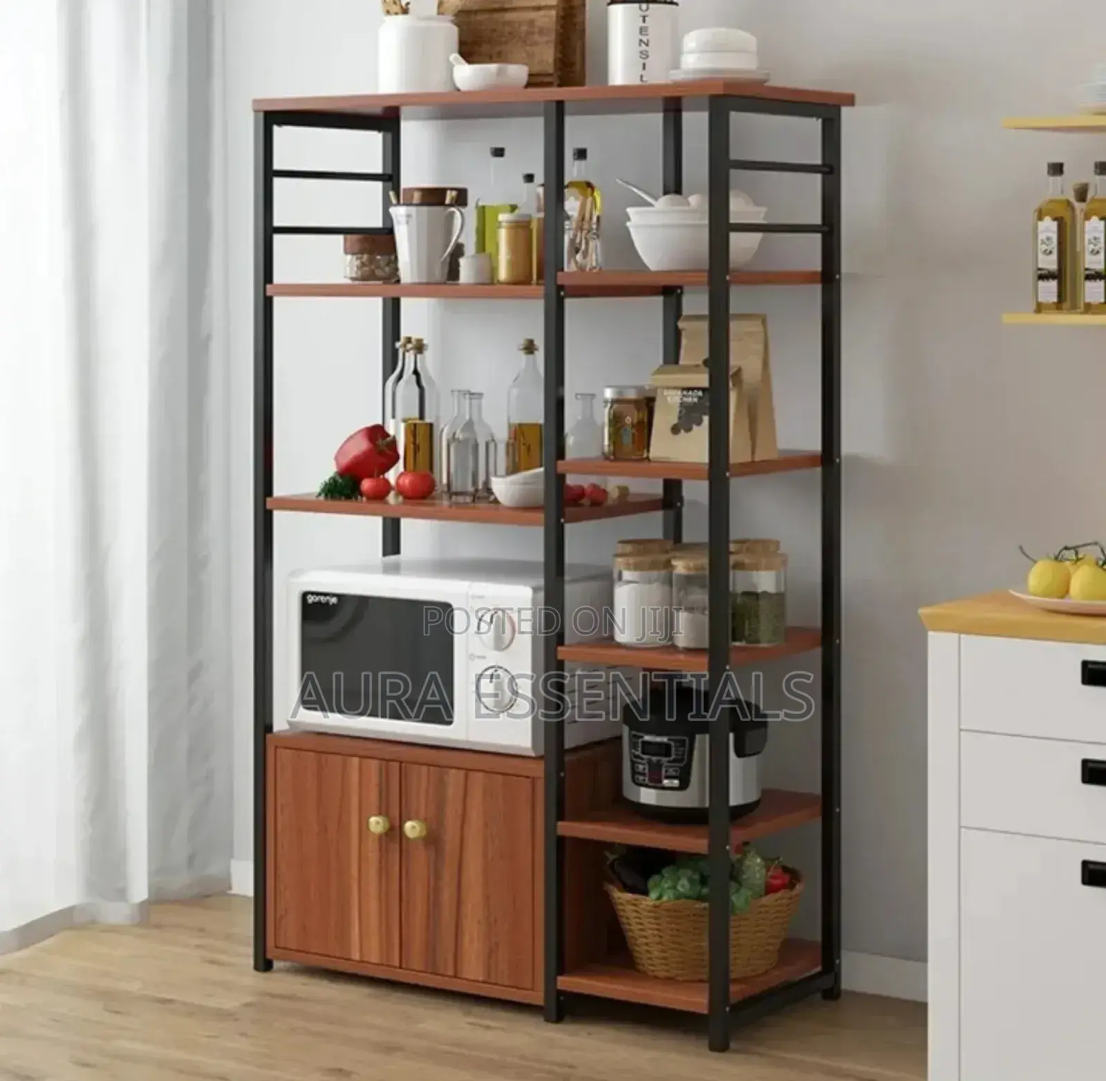 Versalite Wooden Kitchen Organizer With Cabinet