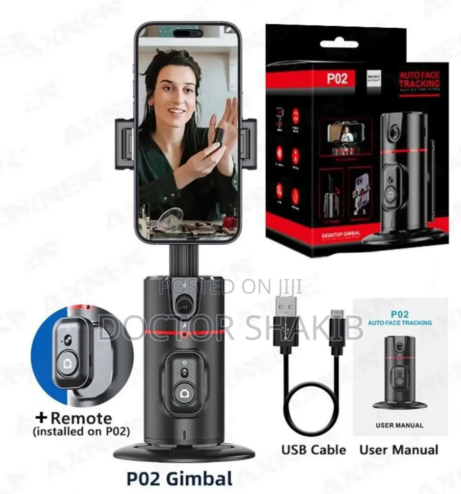 P02 Autoface Tracking Rotating Gimbal