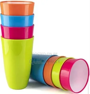Quality Reusable Maxi Nature Plastic Cups Set of 12