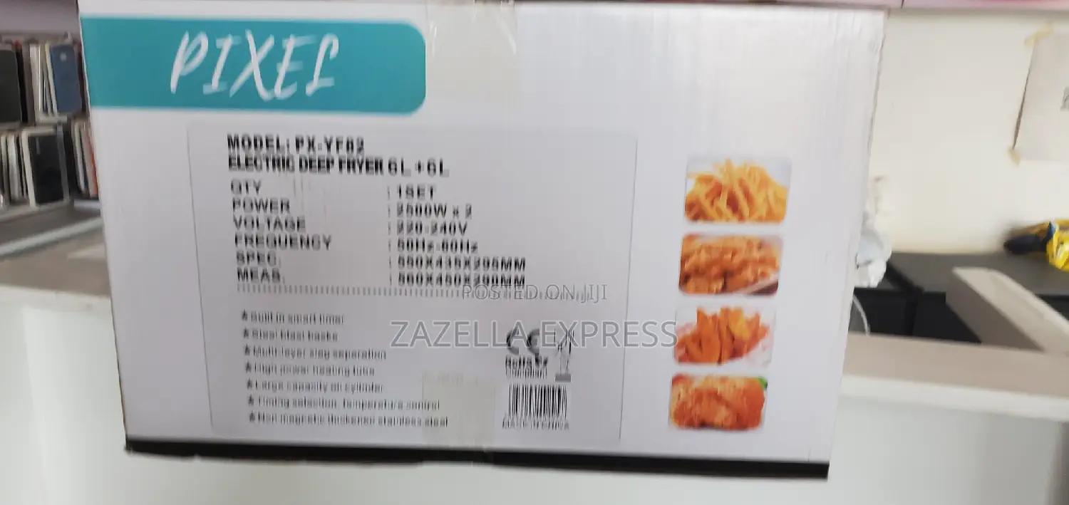 Pixel Double Deep Fryer 12l – Stainless