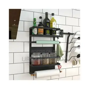 Magnetic Fridge Side Shelf Storage Spice Rack Hanger