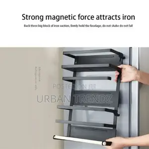 Magnetic Fridge Side Shelf Storage Spice Rack Hanger