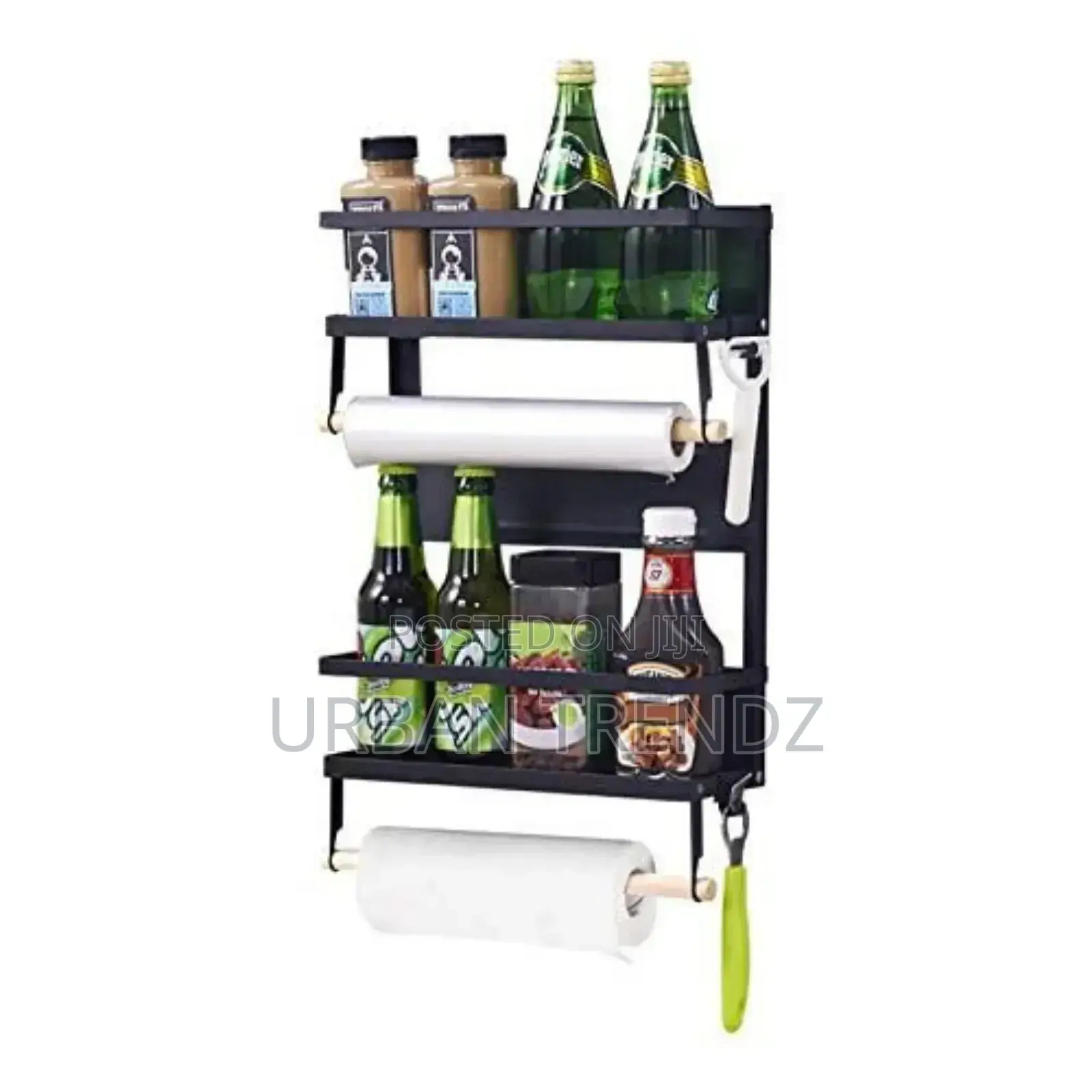 Magnetic Fridge Side Shelf Storage Spice Rack Hanger