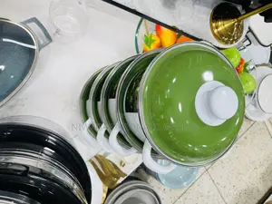 10pc Set of Enamel Serving Dishes / Pots