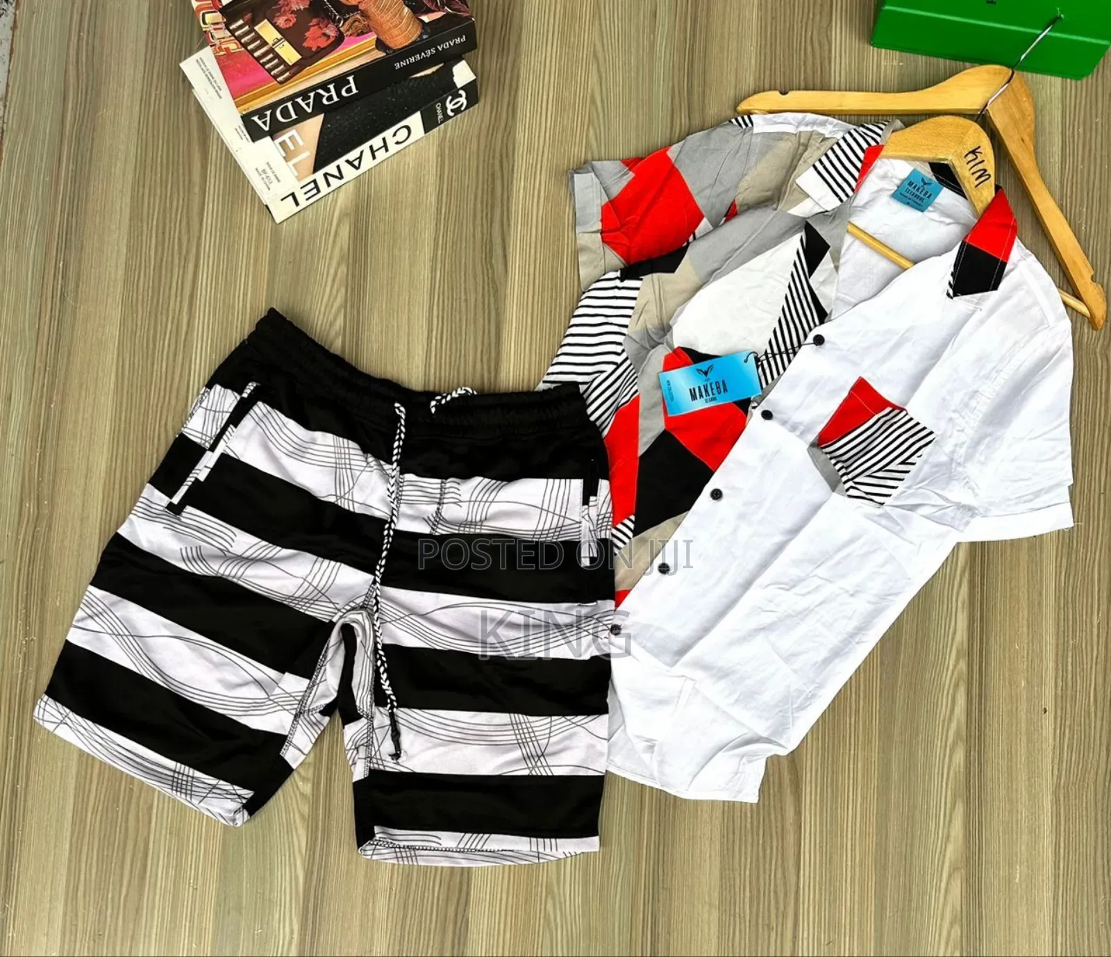 White Black Casual Shirt and Short