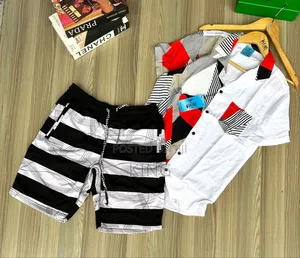 White Black Casual Shirt and Short