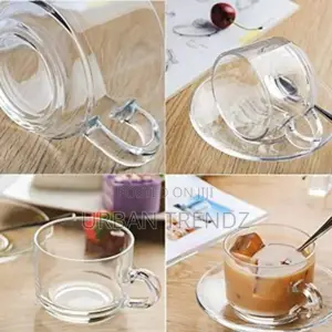 Luminarc 6 Pieces of Cups and 6 Saucers -Colourless.